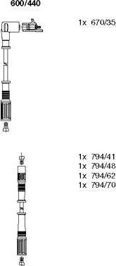Bremi 600/440 - Комплект проводів запалювання avtolavka.club
