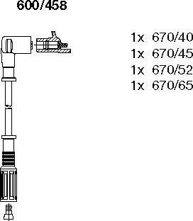 Bremi 600/458 - Комплект проводів запалювання avtolavka.club