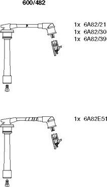 Bremi 600/482 - Комплект проводів запалювання avtolavka.club
