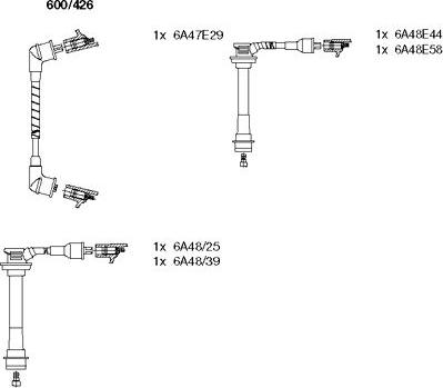 Bremi 600/426 - Комплект проводів запалювання avtolavka.club