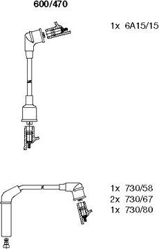 Bremi 600/470 - Комплект проводів запалювання avtolavka.club