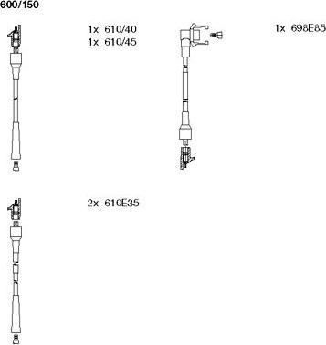 Bremi 600/150 - Комплект проводів запалювання avtolavka.club