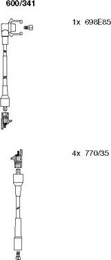 Bremi 600/341 - Комплект проводів запалювання avtolavka.club