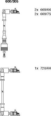 Bremi 600/305 - Комплект проводів запалювання avtolavka.club