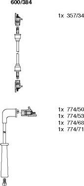 Bremi 600/384 - Комплект проводів запалювання avtolavka.club