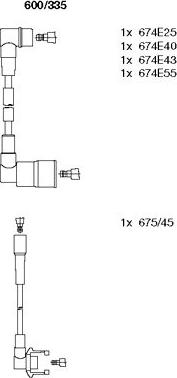 Bremi 600/335 - Комплект проводів запалювання avtolavka.club
