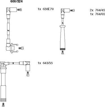 Bremi 600/324 - Комплект проводів запалювання avtolavka.club