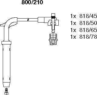 Bremi 800/210 - Комплект проводів запалювання avtolavka.club