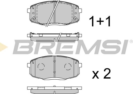 Bremsi BP3941 - Гальмівні колодки, дискові гальма avtolavka.club