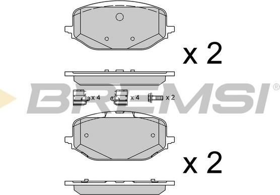 Bremsi BP3952 - Гальмівні колодки, дискові гальма avtolavka.club