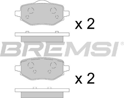 Bremsi BP3912 - Гальмівні колодки, дискові гальма avtolavka.club