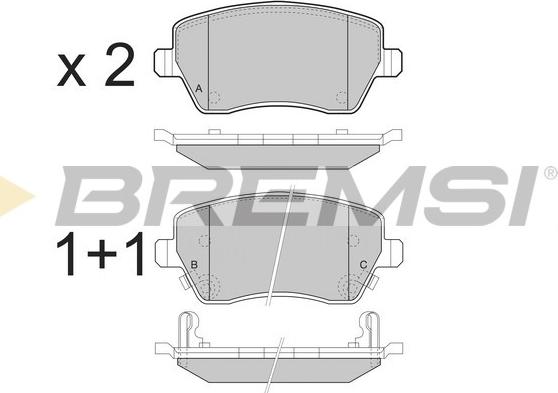 Bremsi BP3495 - Гальмівні колодки, дискові гальма avtolavka.club