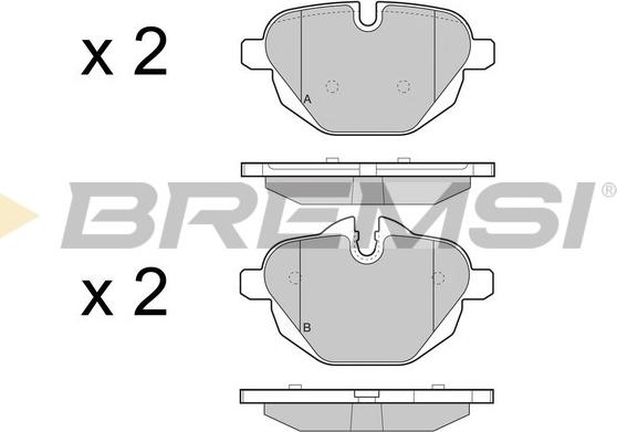 Bremsi BP3449 - Гальмівні колодки, дискові гальма avtolavka.club