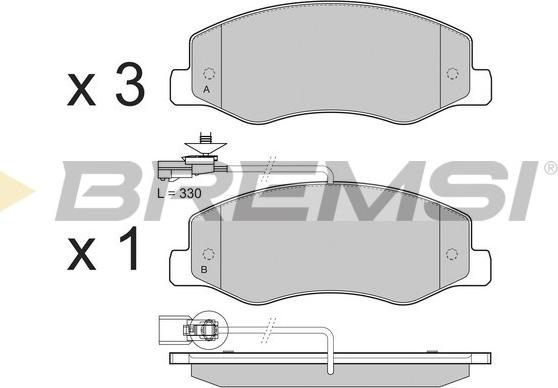 Bremsi BP3440 - Гальмівні колодки, дискові гальма avtolavka.club