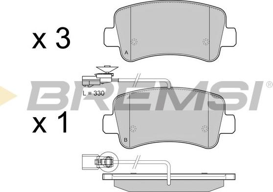 Bremsi BP3441 - Гальмівні колодки, дискові гальма avtolavka.club