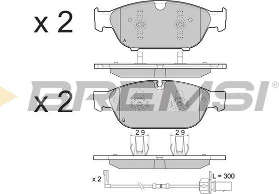 Bremsi BP3476 - Гальмівні колодки, дискові гальма avtolavka.club