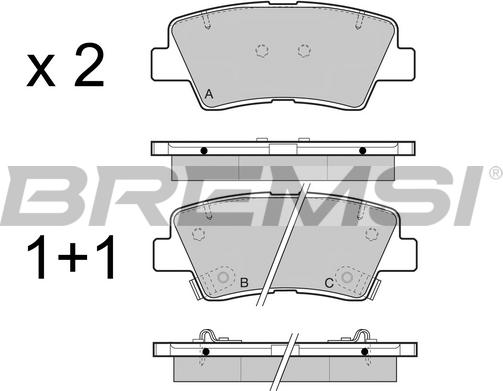 Bremsi BP3471 - Гальмівні колодки, дискові гальма avtolavka.club