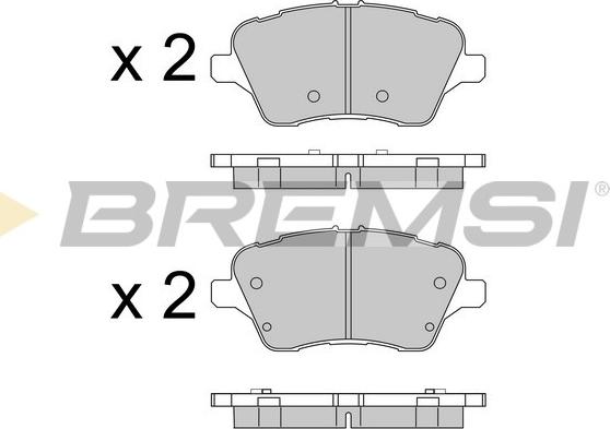 Bremsi BP3545 - Гальмівні колодки, дискові гальма avtolavka.club