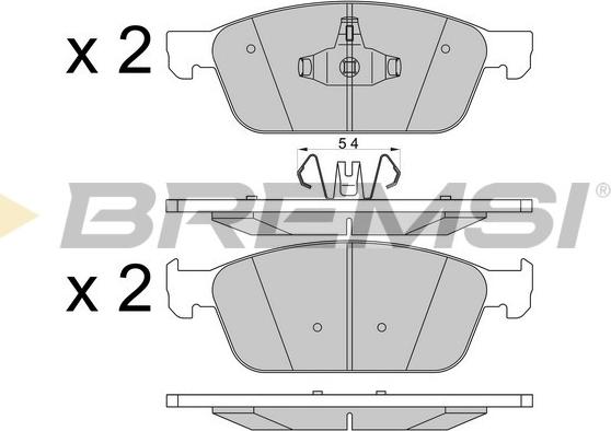 Bremsi BP3546 - Гальмівні колодки, дискові гальма avtolavka.club