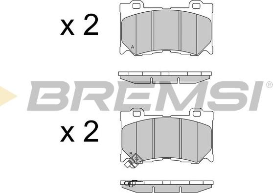 Bremsi BP3540 - Гальмівні колодки, дискові гальма avtolavka.club