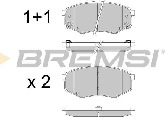 Bremsi BP3547 - Гальмівні колодки, дискові гальма avtolavka.club
