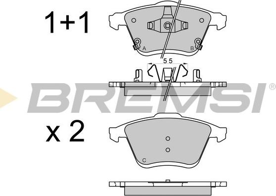 Bremsi BP3569 - Гальмівні колодки, дискові гальма avtolavka.club