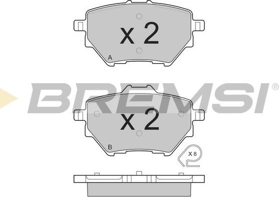 Bremsi BP3561 - Гальмівні колодки, дискові гальма avtolavka.club