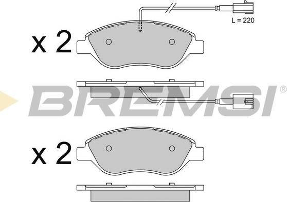 Bremsi BP3507 - Гальмівні колодки, дискові гальма avtolavka.club