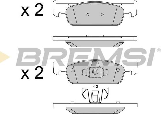 Bremsi BP3512 - Гальмівні колодки, дискові гальма avtolavka.club