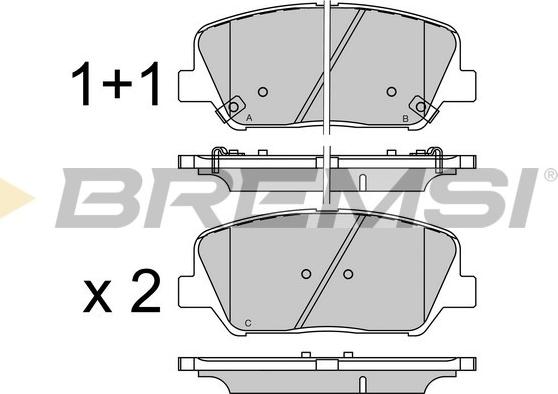 Bremsi BP3530 - Гальмівні колодки, дискові гальма avtolavka.club