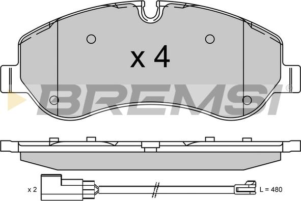 Bremsi BP3525 - Гальмівні колодки, дискові гальма avtolavka.club