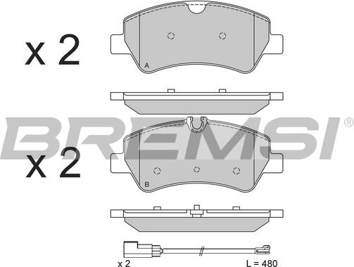 Bremsi BP3526 - Гальмівні колодки, дискові гальма avtolavka.club