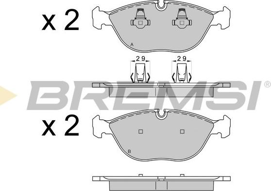 Bremsi BP3571 - Гальмівні колодки, дискові гальма avtolavka.club