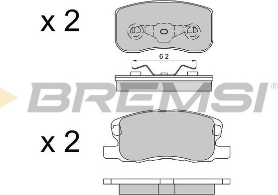 Bremsi BP3578 - Гальмівні колодки, дискові гальма avtolavka.club