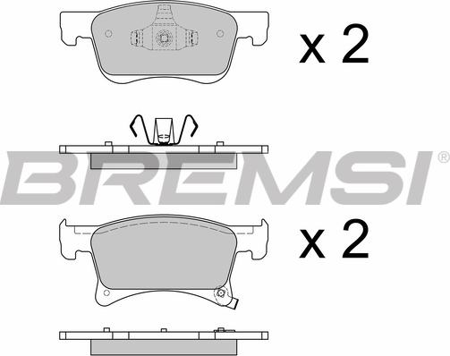 Bremsi BP3644 - Гальмівні колодки, дискові гальма avtolavka.club