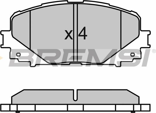 Bremsi BP3600 - Гальмівні колодки, дискові гальма avtolavka.club