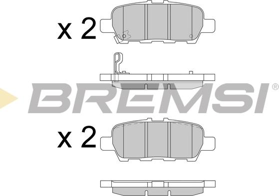 Bremsi BP3608 - Гальмівні колодки, дискові гальма avtolavka.club