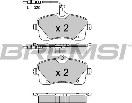 Bremsi BP3618 - Гальмівні колодки, дискові гальма avtolavka.club