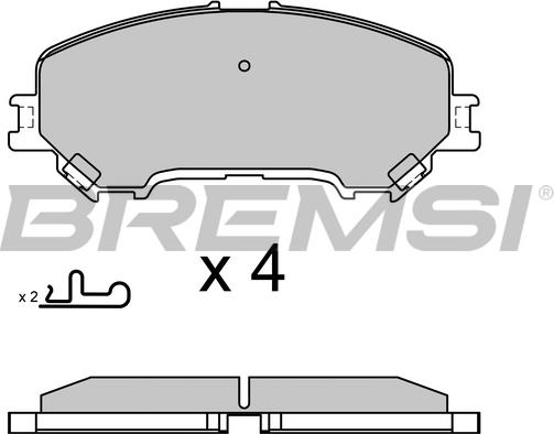 Bremsi BP3629 - Гальмівні колодки, дискові гальма avtolavka.club