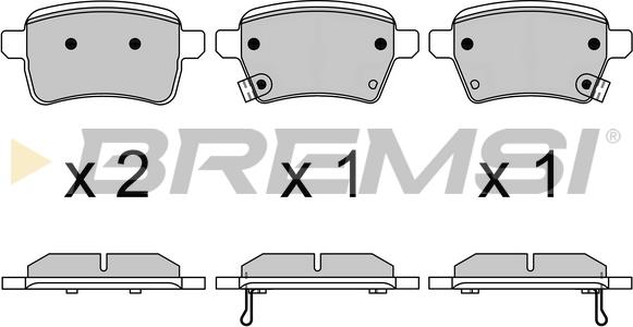 Bremsi BP3627 - Гальмівні колодки, дискові гальма avtolavka.club