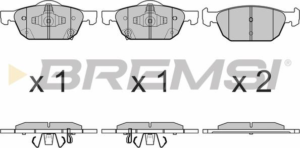 Bremsi BP3674 - Гальмівні колодки, дискові гальма avtolavka.club