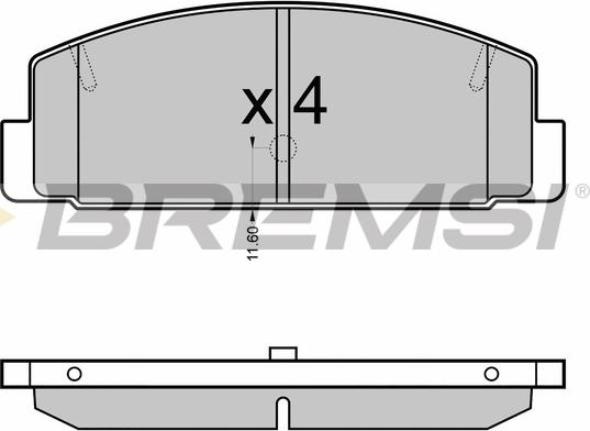 Bremsi BP3090 - Гальмівні колодки, дискові гальма avtolavka.club