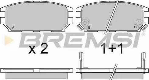 Bremsi BP3046 - Гальмівні колодки, дискові гальма avtolavka.club