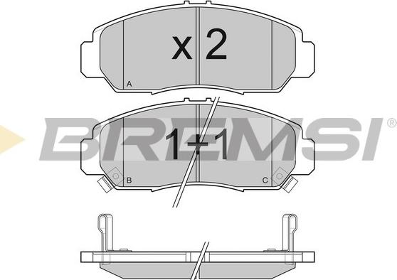 Bremsi BP3059 - Гальмівні колодки, дискові гальма avtolavka.club