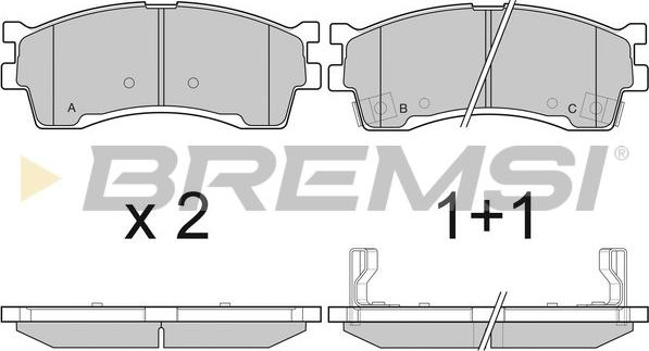 Bremsi BP3055 - Гальмівні колодки, дискові гальма avtolavka.club