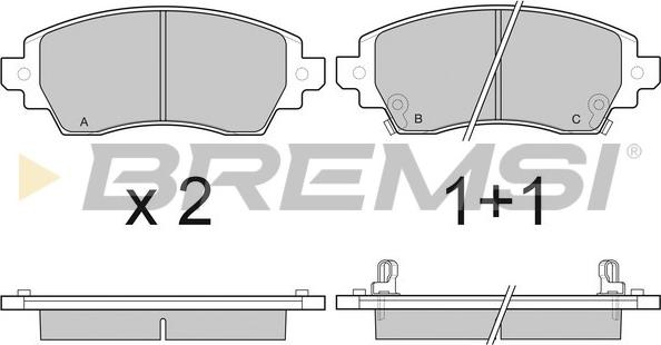 Bremsi BP3053 - Гальмівні колодки, дискові гальма avtolavka.club