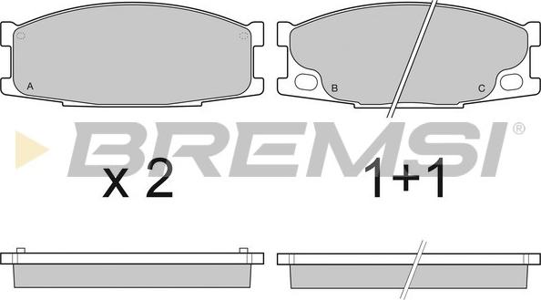 Bremsi BP3066 - Гальмівні колодки, дискові гальма avtolavka.club