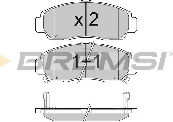 Bremsi BP3083 - Гальмівні колодки, дискові гальма avtolavka.club