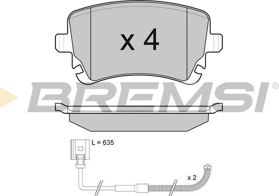 Bremsi BP3087 - Гальмівні колодки, дискові гальма avtolavka.club