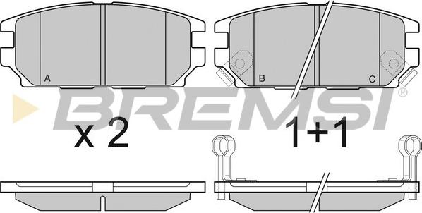 Bremsi BP3034 - Гальмівні колодки, дискові гальма avtolavka.club